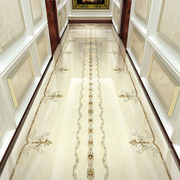 定制欧式地板拼花带，镀金瓷砖走廊过道，地砖800x800客厅防滑抛晶砖