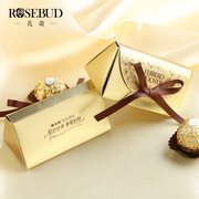 结婚喜糖盒子纸盒欧式婚庆创意费列罗巧克力盒26粒装糖盒