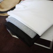 莱卡棉纯色净版净面修身显瘦打底衫，短袖t恤男女款白色黑加大码