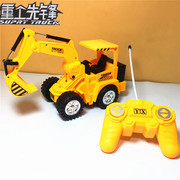 儿童遥控车挖掘机无线遥控挖土机，男孩电动玩具车可充电工程车模