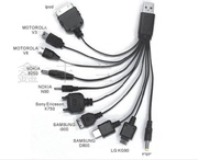10合1多功能 USB一分十数据线 手机充电线/充电头 多用头传输线