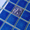 陶瓷马赛克蓝色冰裂波浪纹海洋瓷砖地中海卫生间浴室厨房入户墙砖