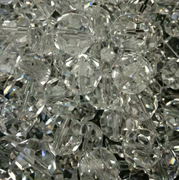 水晶玻璃珠子32切面球珠地球珠项链手链饰品配件 3mm-20mm 透明