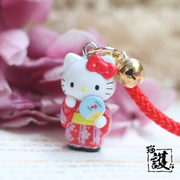 三丽鸥hellokitty凯蒂猫KT公仔女精致手机链短款U盘吊坠挂件挂饰