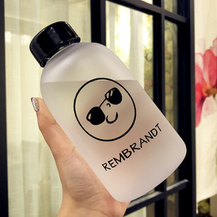 创意潮流塑料水杯男女学生韩版水瓶便携个性可爱茶杯子