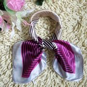 品牌职业装丝巾银行空姐，职业丝巾紫色条纹丝巾，真丝小方巾24