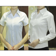 女白衬衫短袖职业装白衬衣(白衬衣，)条纹长袖女装，工作服办公服银行面试