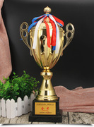 比赛高档金属奖杯足球篮球，奖牌定制免费做字型号:4060