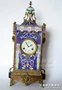 钟表 上弦机械座钟 古典景泰蓝做旧台钟 欧式钟 仿古董老钟表