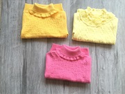 童装儿童女童纯棉线打底针织衫毛线衣(毛，线衣)套头毛衣黄色粉色亏本