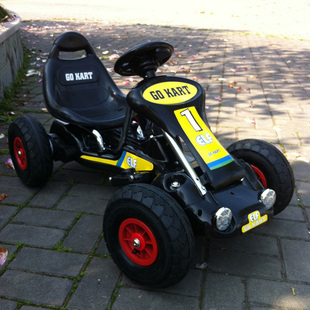 儿童电动卡丁车充气轮小孩四轮可坐遥控广场宝宝玩具汽车沙滩童车