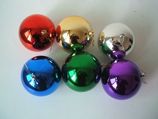 8cm圣诞装饰球圣诞彩球电镀，球镜面球，装饰球亮光亚光闪粉