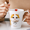 可爱加菲猫水杯马克杯个性，陶瓷杯子创意，经典萌宠骨瓷杯可微波