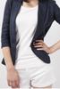 2022夏季亚麻秋装，女韩版七分袖修身一粒扣拼接西装夏季薄款外套