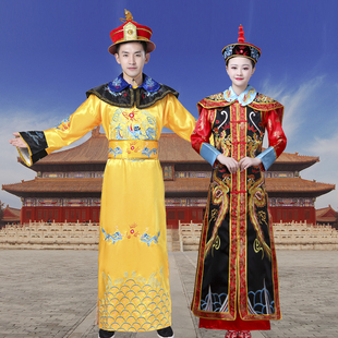清朝古装宫廷康乾皇帝皇后服装，成人太子龙袍，凤袍男女汉服演出服装
