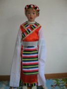 云南少数民族儿童藏族舞台，服饰女孩少数民族，藏族舞蹈演出服装