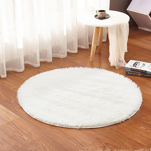 北欧ins纯色圆形地毯 卧室少女客厅床边毛毯加厚吊篮电脑椅瑜伽垫