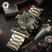 钢铁老爷蒸汽朋克手表男士复古石英表创意手表男个性概念潮男手表