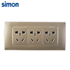 simon西蒙118型开关，插座面板52系列，九孔墙壁电源插座