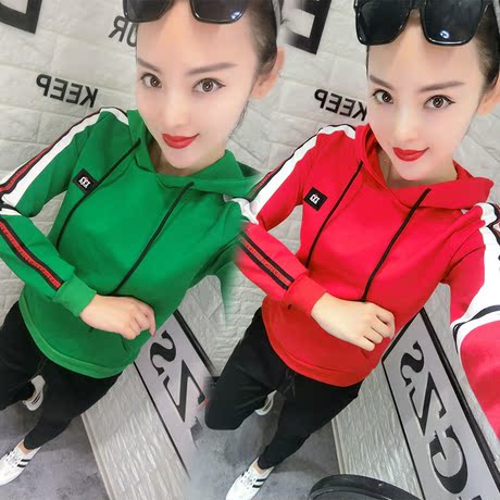 欧韩运动休闲套装女