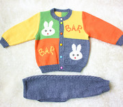 毛衣纯手工编织儿童羊毛线衣手打宝宝，毛线衣(毛线衣，)儿童毛衣外套童装