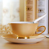 骨瓷咖啡杯套装 创意欧式描金咖啡杯 陶瓷红茶杯 英式咖啡杯碟勺