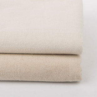 棉麻布料麻胚白胚素色纯色粗亚麻，面料手工加厚胚布沙发软包粗麻布