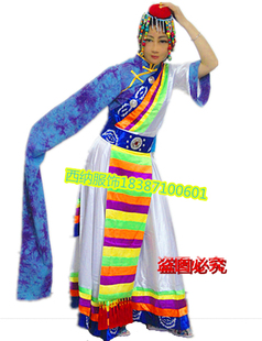 藏族大摆裙舞舞蹈演出舞台表演民族服装舞时尚女装