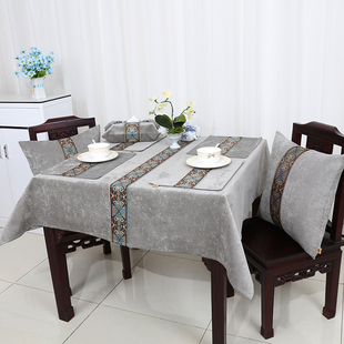 艺必旭定制欧式餐桌布艺套装，茶几桌布桌垫防水防烫圆桌正方形桌布
