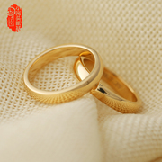 小光头斯基原创设计手工定制18K金戒指情侣对戒时尚简约婚戒