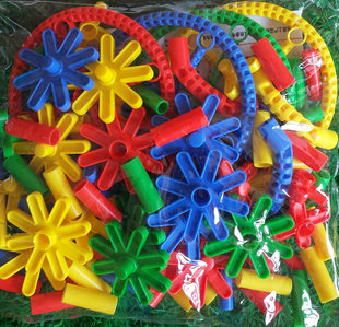 儿童幼儿轮管状积木塑料拼插拼装益智玩具幼儿园拼搭拼接玩具