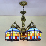 欧美式多头艺术灯铁艺吸顶灯餐厅卧室书房客厅LED小房子餐吊灯