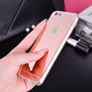 iphone6s手机壳苹果6plus软硅胶保护套4s5sse玫瑰金镜面(金镜面)7防摔女