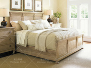 出口外贸家具法式欧式美式乡村，家具实木床欧式双人床实木百叶床