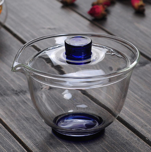 耐热玻璃茶具套装透明大号玻璃，彩色盖碗功夫，茶具三才茶碗斗笠品杯