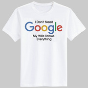 google谷歌幽默短袖恶搞青少年，社交学生青年大码印花潮酷纯棉t恤