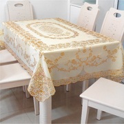 pvc塑料餐桌布防水防油防烫免洗欧式长方形的茶几垫田园布艺台布