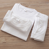 (三件78元)200克日本重磅，纯棉圆领打底t恤纯白色，短袖t恤男女夏