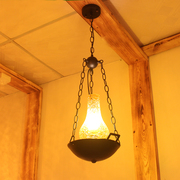 中式复古地中海铁艺吊灯餐厅灯过道，灯仿古个性创意阳台灯酒吧灯具