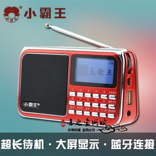 小霸王d30蓝牙收音机插卡，音箱老人大屏幕数字歌词，显示充电音响