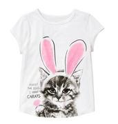 美国gymboree金宝贝(金宝贝，)女童可爱兔子飞袖t恤5t
