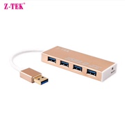 z-tek高速usb分线器集线器一拖四usb扩展USB3.0笔记本HUB ZE694
