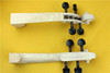 44小提琴琴头 小提琴制作材料 安装好琴轴 小提琴木料 普及琴头