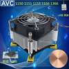 avc13662011纯铜芯cpu风扇超静音cpu散热器，4针线温控调速x58x79