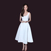 白色连衣裙 2023伴娘小礼服背带裙小黑裙长裙明星同款