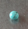 手工精制 线纹 高瓷 蓝 原矿绿松石无优化 小 圆珠 苹果圆 5*4.5