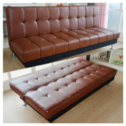 皮艺pu皮沙发三人皮革，多功能租房懒人折叠沙发床，两用单人床1.8米2