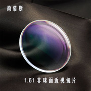 1.61非球面镜片绿膜防辐射防蓝光超薄近视镜片