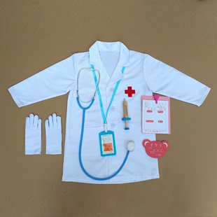 儿童小医生护士服幼儿园职业，表演出服装过家家角色，扮演白大褂