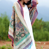 秋冬印度尼泊尔民族风羊毛披肩围巾两用手工保暖旅游空调刺绣披巾